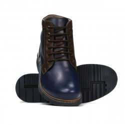 Stivaletti uomo 497 indaco+marrone