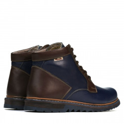 Stivaletti uomo 497 indaco+marrone