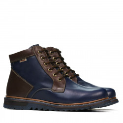 Stivaletti uomo 497 indaco+marrone