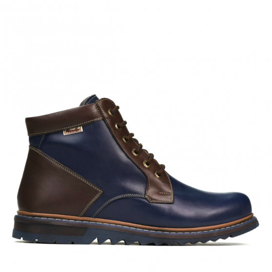Stivaletti uomo 497 indaco+marrone