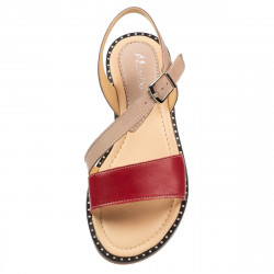 Sandali donna 5070 rosso+pudra