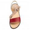 Sandali donna 5070 rosso+pudra