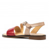 Sandali donna 5070 rosso+pudra