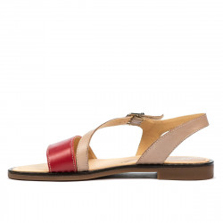 Sandali donna 5070 rosso+pudra