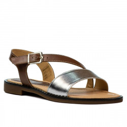 Sandali donna 5070 marrone+argento