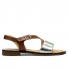 Sandali donna 5070 marrone+argento