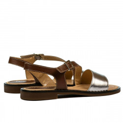 Sandali donna 5070 marrone+argento