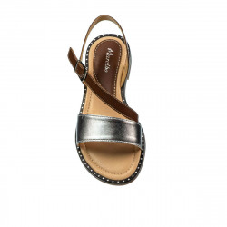 Sandali donna 5070 marrone+argento