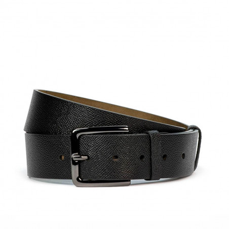 Cintura uomo 41b nero pressato