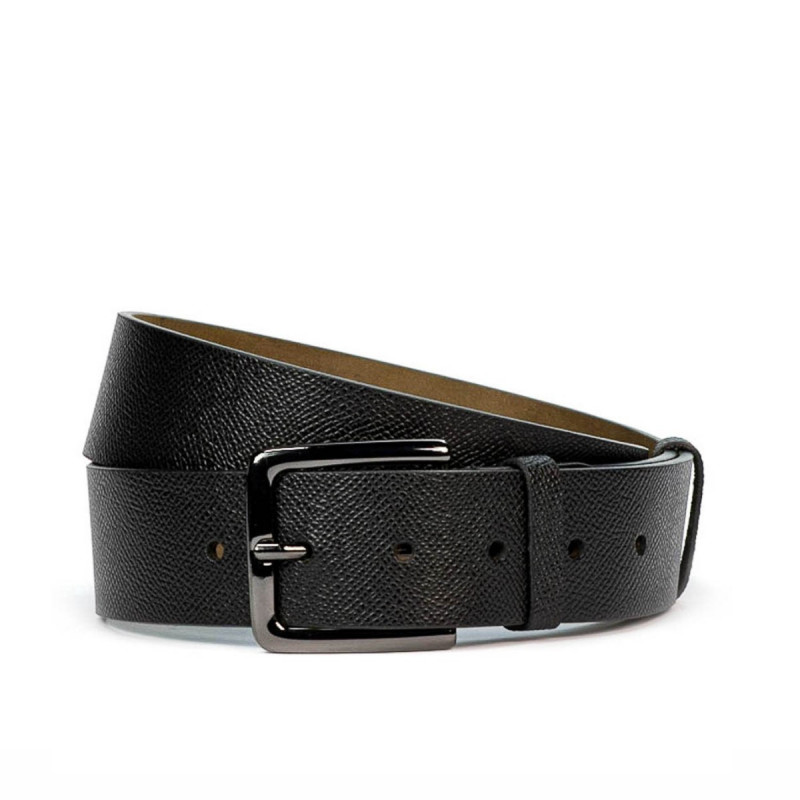 Cintura uomo 41b nero pressato