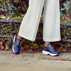 Scarpe sportive da donna 6019 indaco perlato combinato