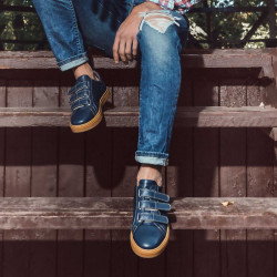 Scarpe sportive uomo 893sc indigo velcro