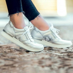 Sneakers donna 694 bianco madreperla combinato lifestyle