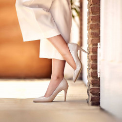 Scarpe eleganti donna 1246 vernice beige perlato lifestyle
