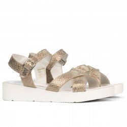 Sandali donna 5049-1 pitone sabbia