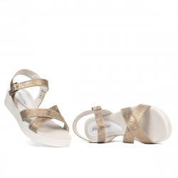 Sandali donna 5049-1 pitone sabbia