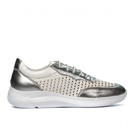 Scarpe sportive donna 6024 argento+bianco