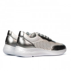 Scarpe sportive donna 6024 argento+bianco