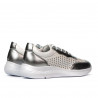 Scarpe sportive donna 6024 argento+bianco