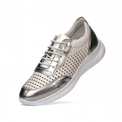 Scarpe sportive donna 6024 argento+bianco