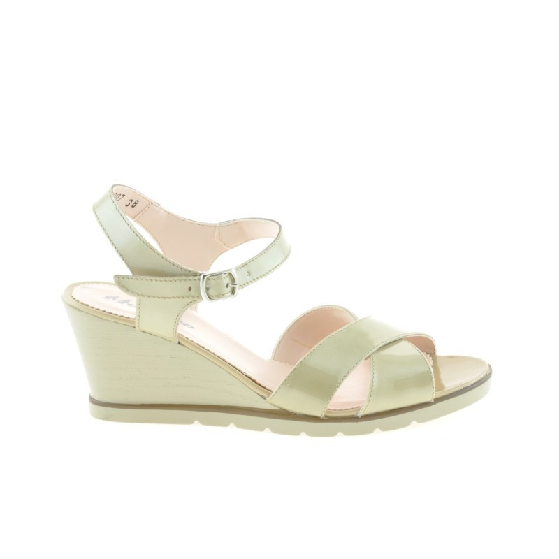 Sandali donna 5007 vernice beige