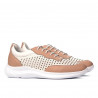 Scarpe sportive da donna 6024 cipria+bianco
