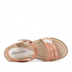 Sandali donna 5067 rosa perla combinati