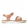 Sandali donna 5067 rosa perla combinati