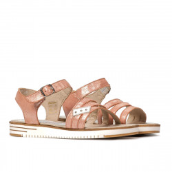Sandali donna 5067 rosa perla combinati