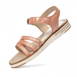 Sandali donna 5067 rosa perla combinati