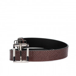 Cintura donna 19m nero + pitone bordeaux (bicolore)