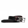 Cintura donna 19m nero + pitone bordeaux (bicolore)