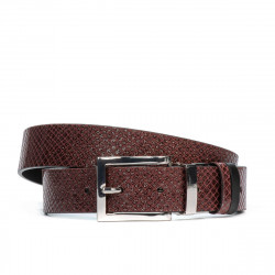 Cintura donna 19m nero + pitone bordeaux (bicolore)