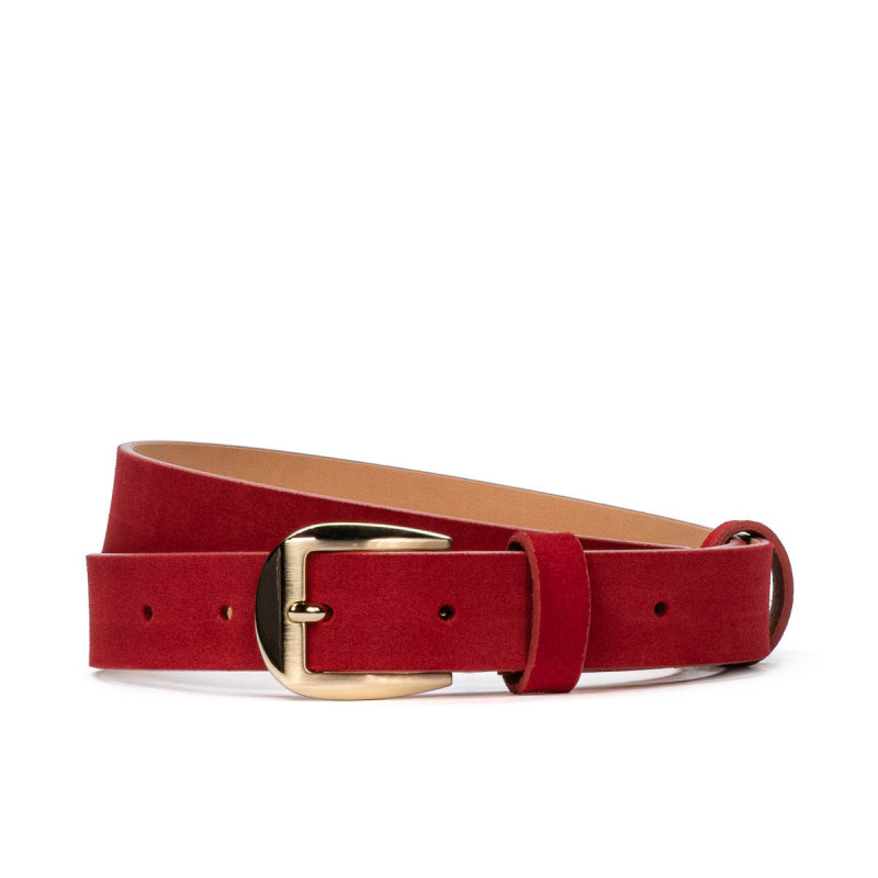 Cintura donna 01m rosso velluto