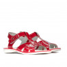 Sandali bambini piccoli 18c vernice rossa