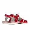 Sandali bambini piccoli 18c vernice rossa