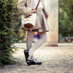 Scarpe per bambini piccoli 62c vernice nera+beige lifestyle