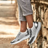 Scarpe sportive donna 6024 argento+bianco