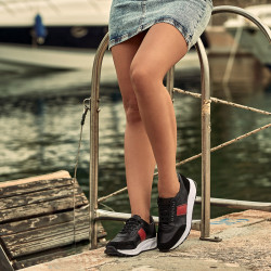 Scarpe sportive donna 6030 nero+rosso
