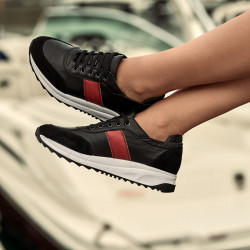 Scarpe sportive donna 6030 nero+rosso