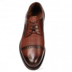 Scarpe eleganti uomo 880 in cognac combinato