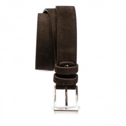 Cintura uomo 05bc marrone in velluto
