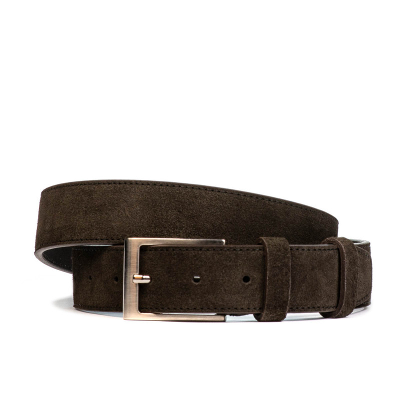 Cintura uomo 05bc marrone in velluto