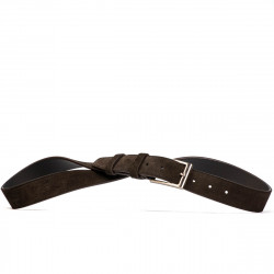 Cintura uomo 05bc marrone in velluto