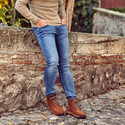 Stivaletti uomo 4115 bufalo marrone lifestyle
