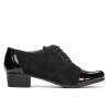 Scarpe casual donna 652 vernice nera combinata