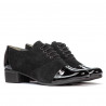 Scarpe casual donna 652 vernice nera combinata