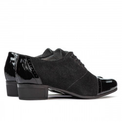 Scarpe casual donna 652 vernice nera combinata