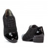 Scarpe casual donna 652 vernice nera combinata