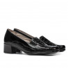 Scarpe casual donna 614 coccodrillo verniciato nero